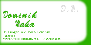 dominik maka business card